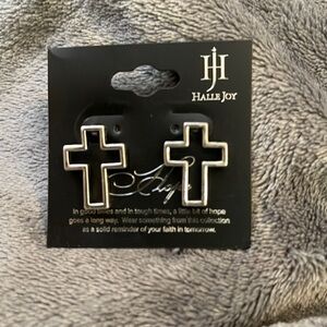 Silver Cross Earrings